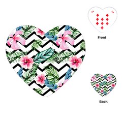 Zigzag Flowers Playing Cards Single Design (heart) by goljakoff