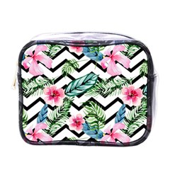 Zigzag Flowers Mini Toiletries Bag (one Side) by goljakoff