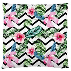 Zigzag Flowers Standard Flano Cushion Case (two Sides) by goljakoff