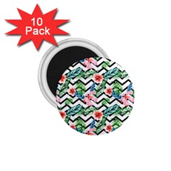 Zigzag Flowers Pattern 1 75  Magnets (10 Pack)  by goljakoff