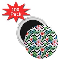 Zigzag Flowers Pattern 1 75  Magnets (100 Pack)  by goljakoff