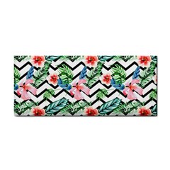 Zigzag Flowers Pattern Hand Towel by goljakoff