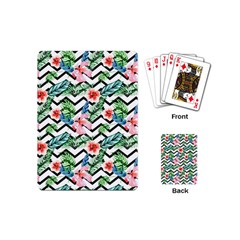 Zigzag Flowers Pattern Playing Cards Single Design (mini) by goljakoff