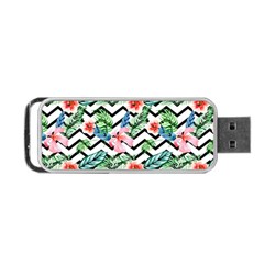 Zigzag Flowers Pattern Portable Usb Flash (one Side) by goljakoff