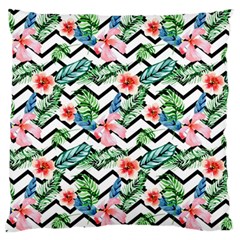 Zigzag Flowers Pattern Standard Flano Cushion Case (two Sides) by goljakoff