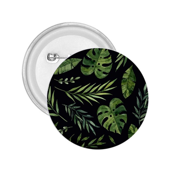 Green leaves 2.25  Buttons