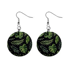 Green Leaves Mini Button Earrings by goljakoff