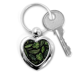 Green Leaves Key Chain (heart) by goljakoff