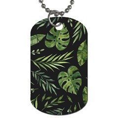 Green Leaves Dog Tag (one Side) by goljakoff