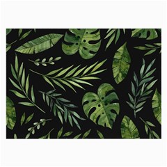 Green Leaves Large Glasses Cloth by goljakoff