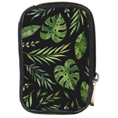 Green Leaves Compact Camera Leather Case by goljakoff