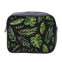 Green Leaves Mini Toiletries Bag (two Sides) by goljakoff