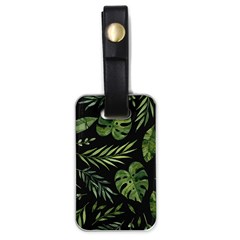 Green Leaves Luggage Tag (one Side) by goljakoff