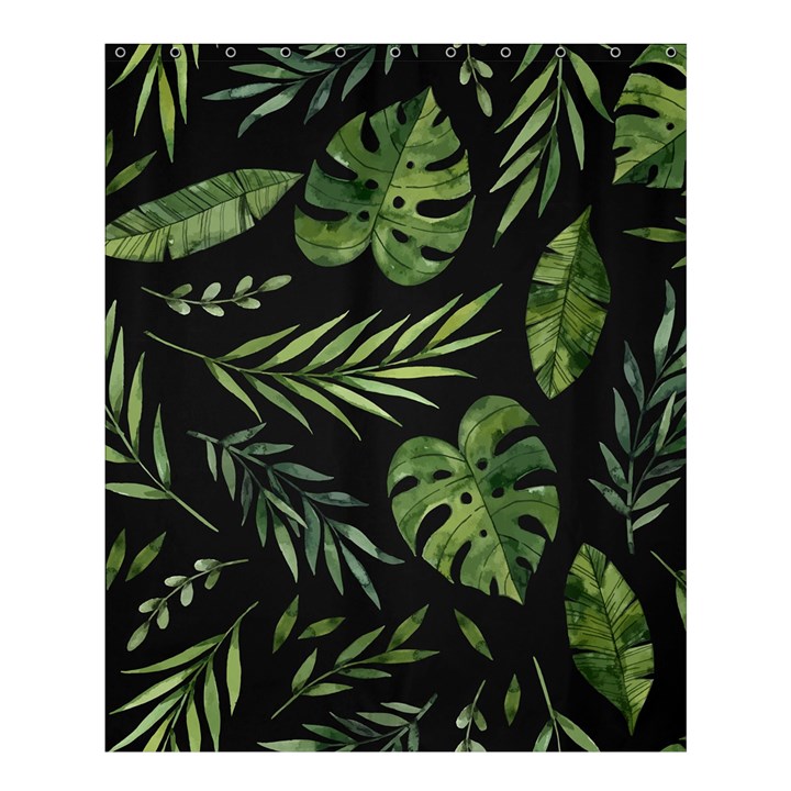 Green leaves Shower Curtain 60  x 72  (Medium) 