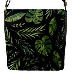 Green Leaves Flap Closure Messenger Bag (s) by goljakoff