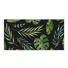 Green Leaves Satin Wrap by goljakoff