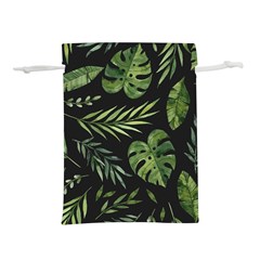 Green Leaves Lightweight Drawstring Pouch (l) by goljakoff