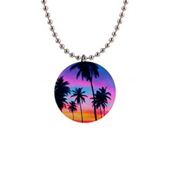 Palms 1  Button Necklace by goljakoff