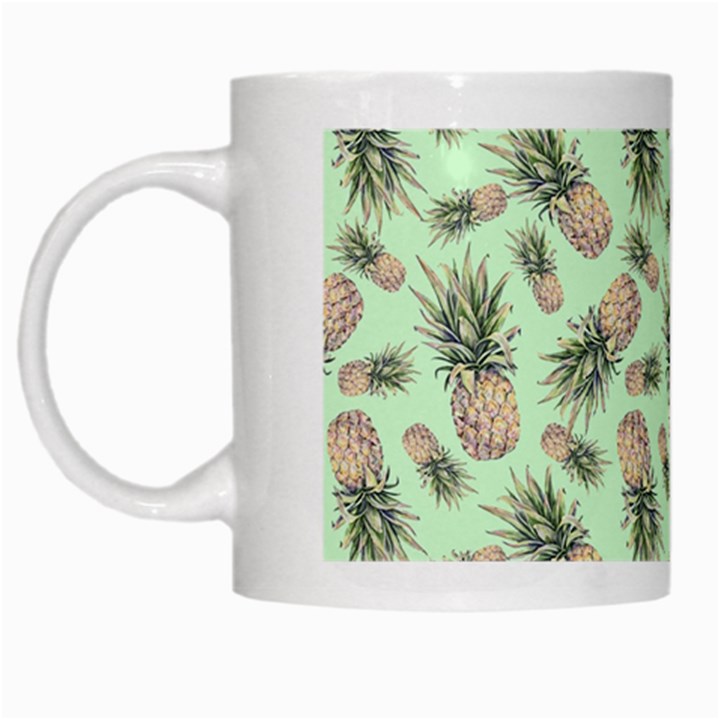 Pineapples White Mugs