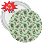 Pineapples 3  Buttons (10 pack)  Front