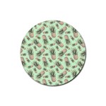 Pineapples Rubber Coaster (Round)  Front