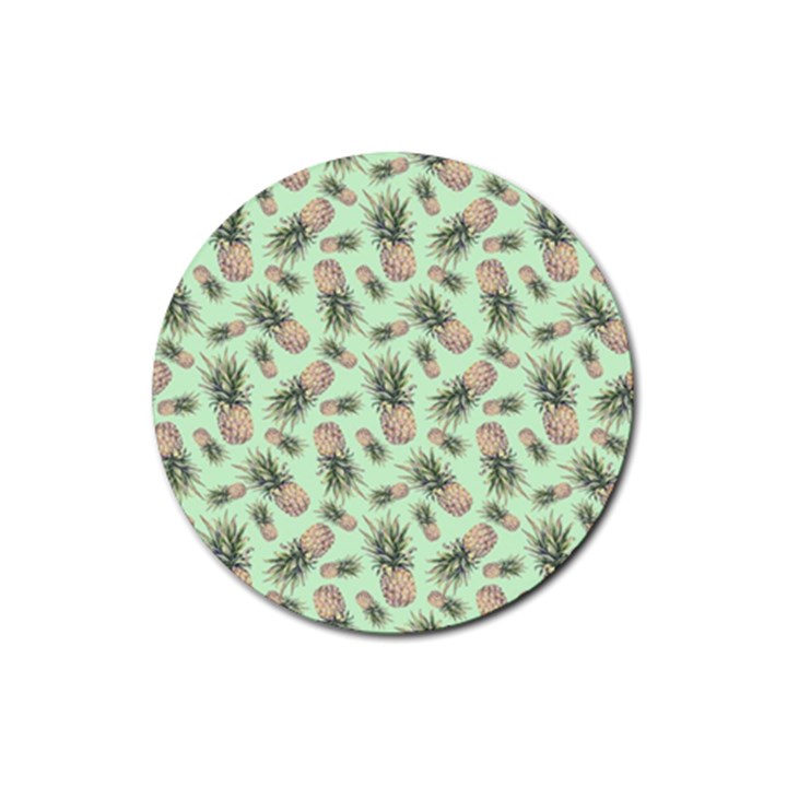 Pineapples Rubber Coaster (Round) 