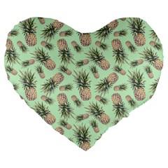 Pineapples Large 19  Premium Heart Shape Cushions by goljakoff