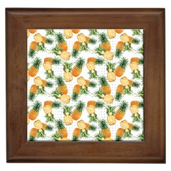 Tropical Pineapples Framed Tile by goljakoff