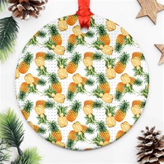 Tropical Pineapples Ornament (round) by goljakoff