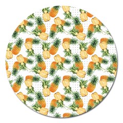 Tropical Pineapples Magnet 5  (round) by goljakoff