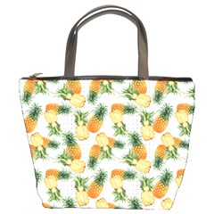 Tropical Pineapples Bucket Bag by goljakoff