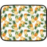 Tropical pineapples Double Sided Fleece Blanket (Mini)  35 x27  Blanket Front