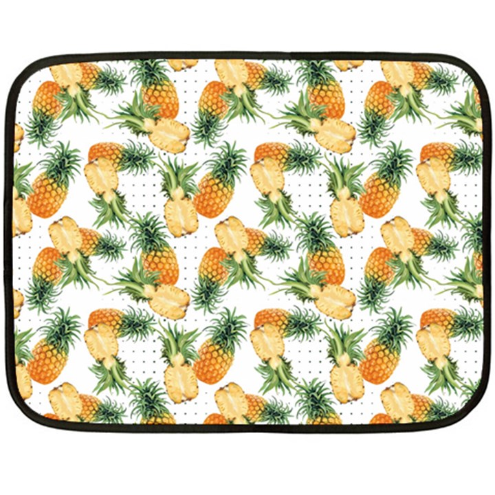 Tropical pineapples Double Sided Fleece Blanket (Mini) 