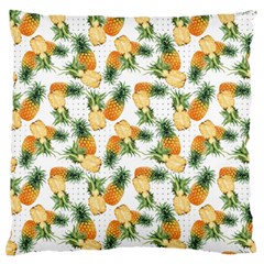 Tropical Pineapples Large Flano Cushion Case (two Sides) by goljakoff