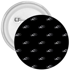 Formula One Black And White Graphic Pattern 3  Buttons by dflcprintsclothing