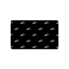 Formula One Black And White Graphic Pattern Magnet (name Card) by dflcprintsclothing