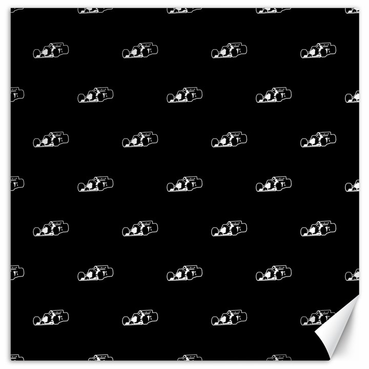 Formula One Black And White Graphic Pattern Canvas 20  x 20 