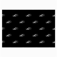 Formula One Black And White Graphic Pattern Large Glasses Cloth by dflcprintsclothing