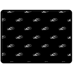 Formula One Black And White Graphic Pattern Fleece Blanket (large)  by dflcprintsclothing