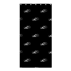 Formula One Black And White Graphic Pattern Shower Curtain 36  X 72  (stall)  by dflcprintsclothing