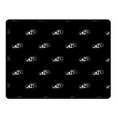 Formula One Black And White Graphic Pattern Double Sided Fleece Blanket (small)  by dflcprintsclothing