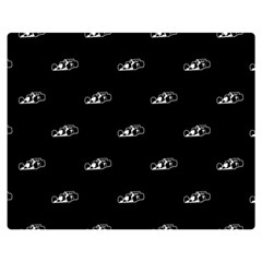 Formula One Black And White Graphic Pattern Double Sided Flano Blanket (medium)  by dflcprintsclothing