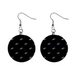 Formula One Black And White Graphic Pattern Mini Button Earrings Front