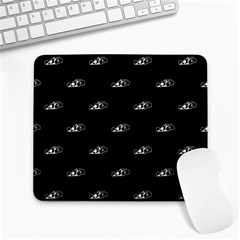 Formula One Black And White Graphic Pattern Large Mousepads by dflcprintsclothing