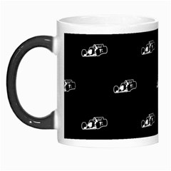 Formula One Black And White Graphic Pattern Morph Mugs by dflcprintsclothing