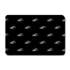 Formula One Black And White Graphic Pattern Small Doormat  by dflcprintsclothing