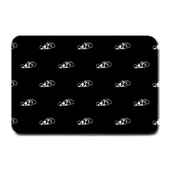 Formula One Black And White Graphic Pattern Plate Mats by dflcprintsclothing