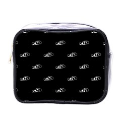 Formula One Black And White Graphic Pattern Mini Toiletries Bag (one Side)