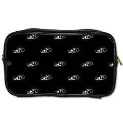 Formula One Black And White Graphic Pattern Toiletries Bag (two Sides)