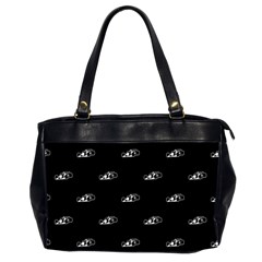 Formula One Black And White Graphic Pattern Oversize Office Handbag (2 Sides) by dflcprintsclothing